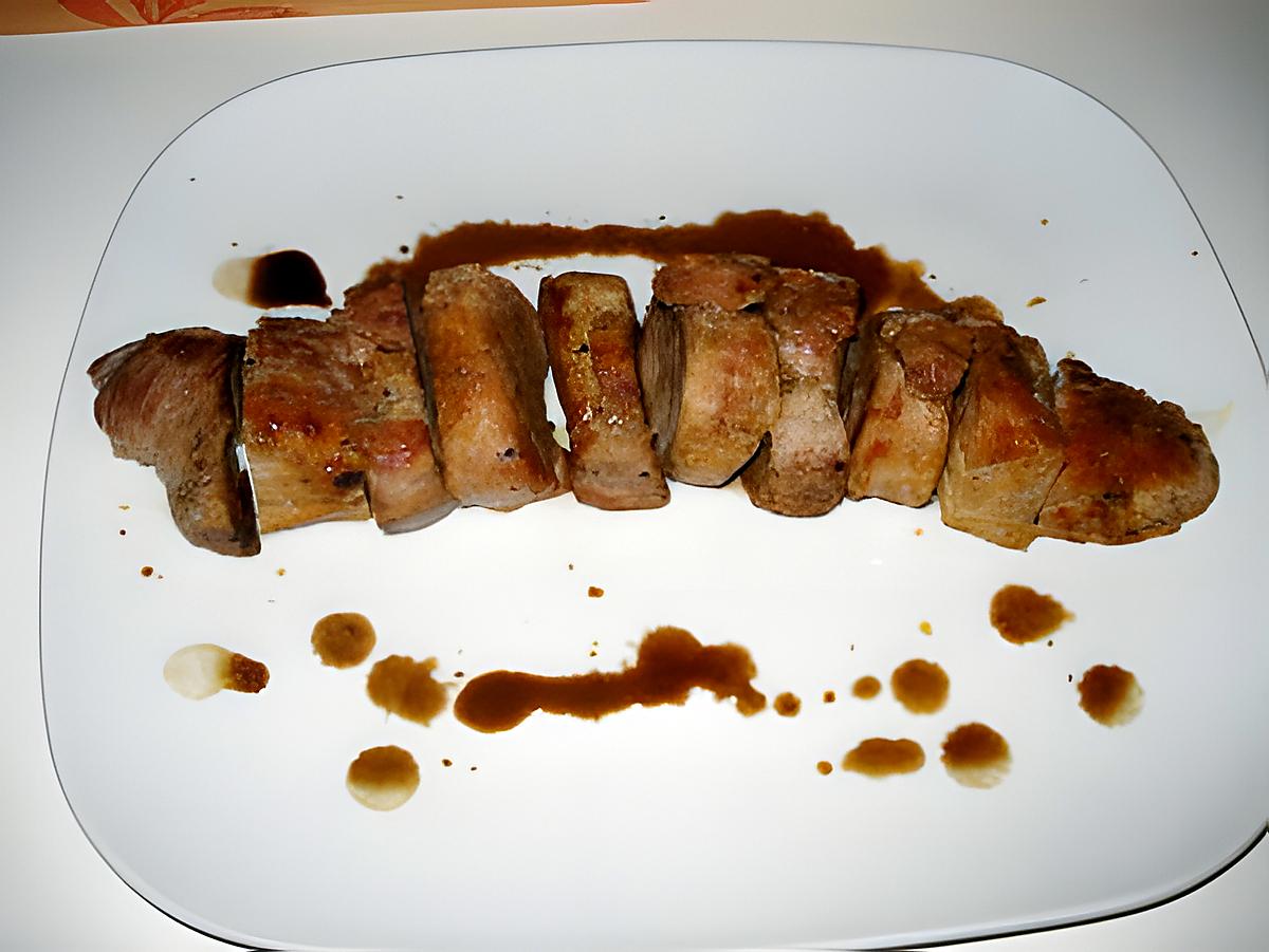 recette Filet mignon au gros sel et vinaigre balsamique