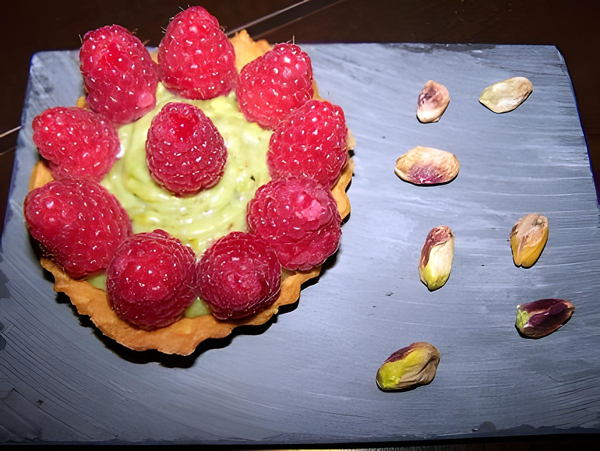 recette Tartelette Framboise / Pistache