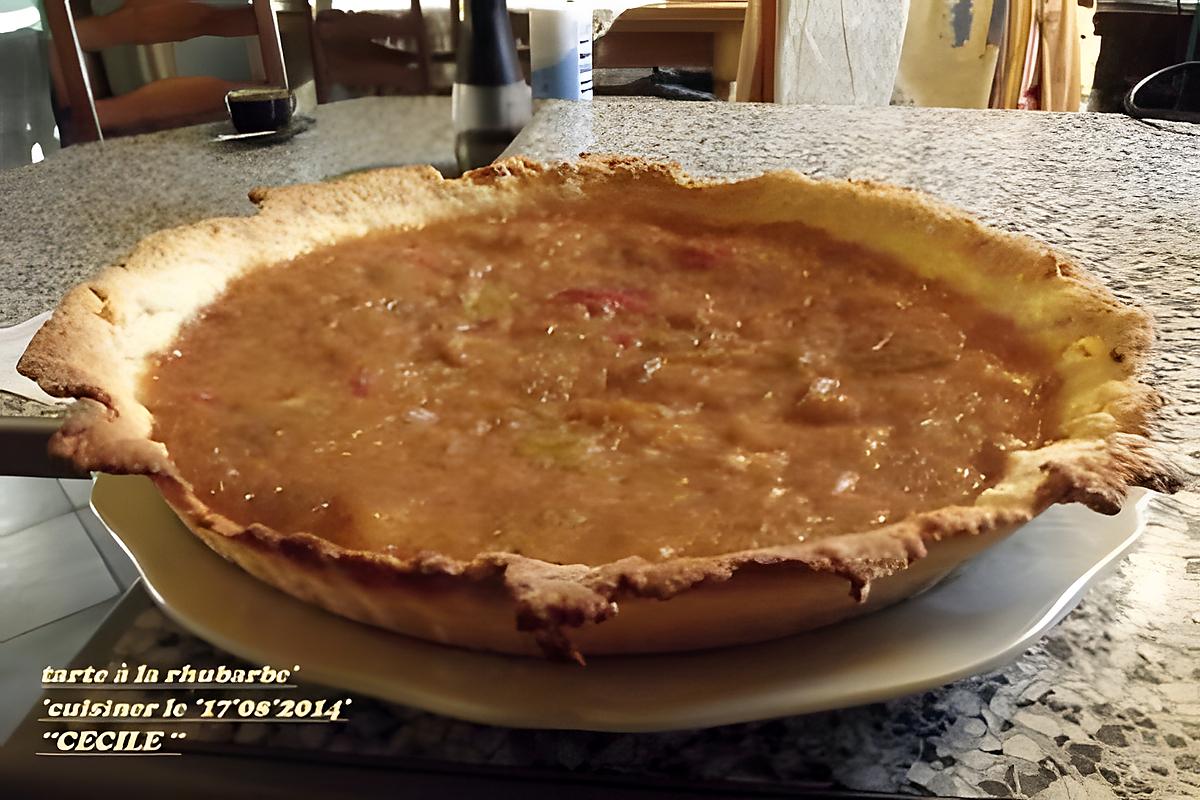 recette TARTE A LA RHUBARBE.