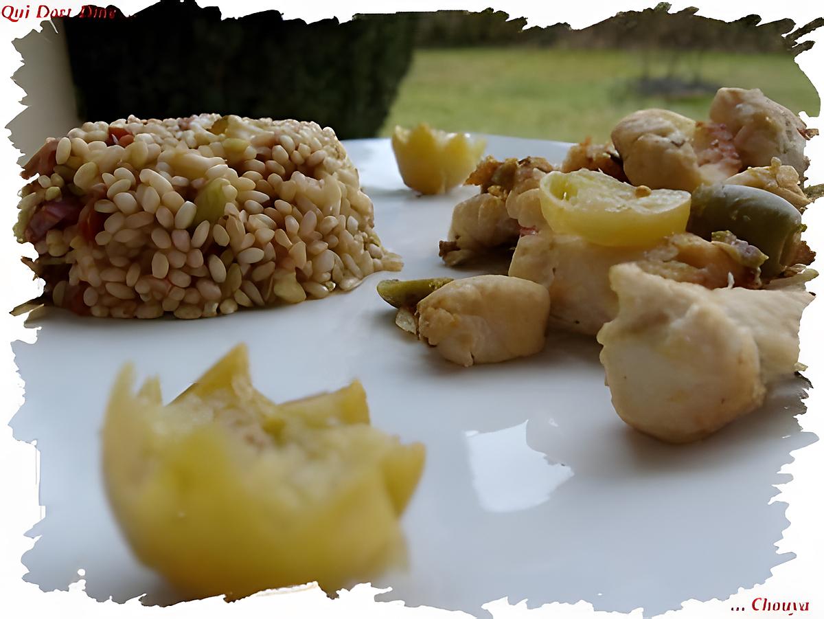 recette Ooo Riz Poussin façon risotto & poulet aux saveurs d'orient ooO