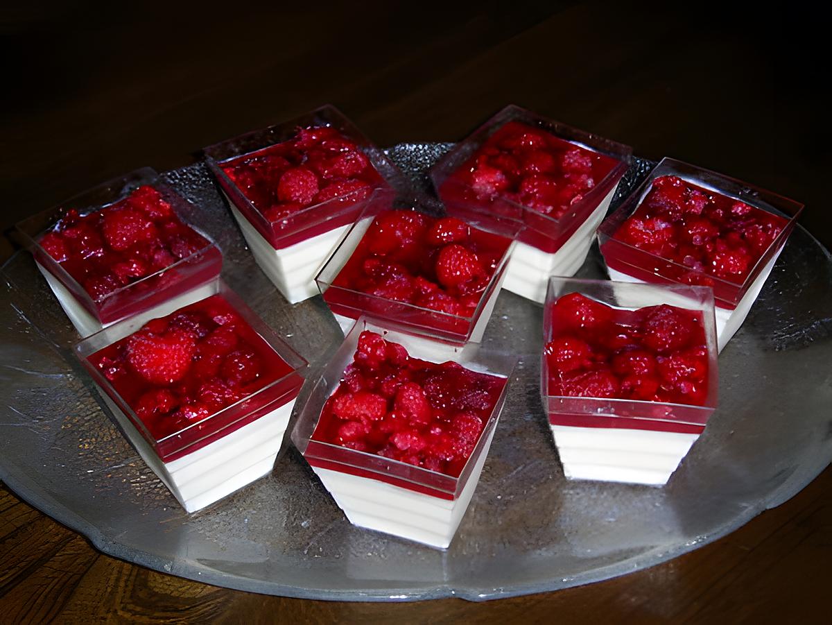 recette panna cotta aux framboises