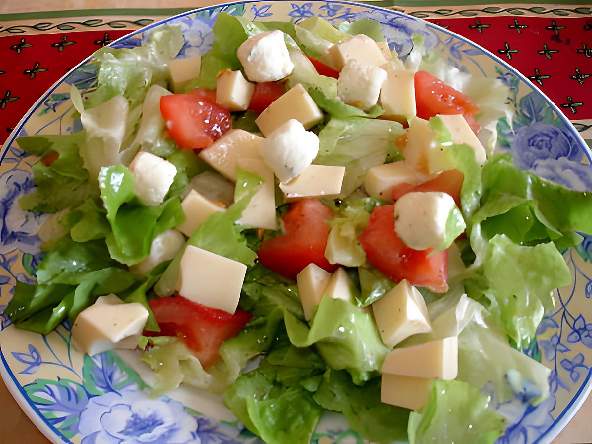 recette Salade composée au boursin ail et fines herbes