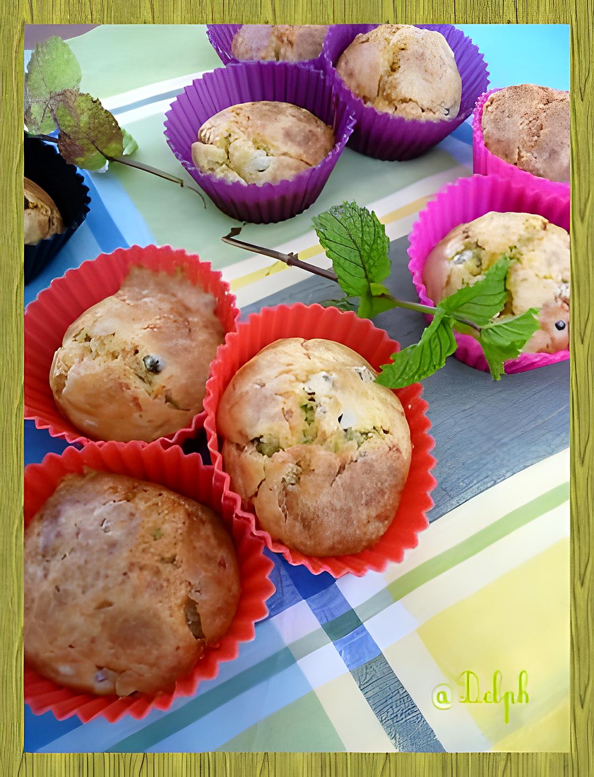 recette Muffins aux petits pois, menthe et comté