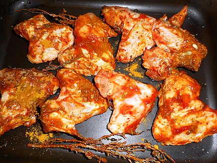 recette Ailerons de poulet aux épices colombo