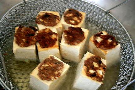 recette Tofu incrusté de porc haché à la sauce d'orange