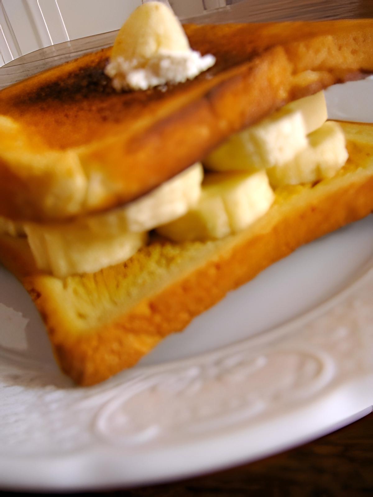 recette Croque-Monsieur à la banane & ricotta