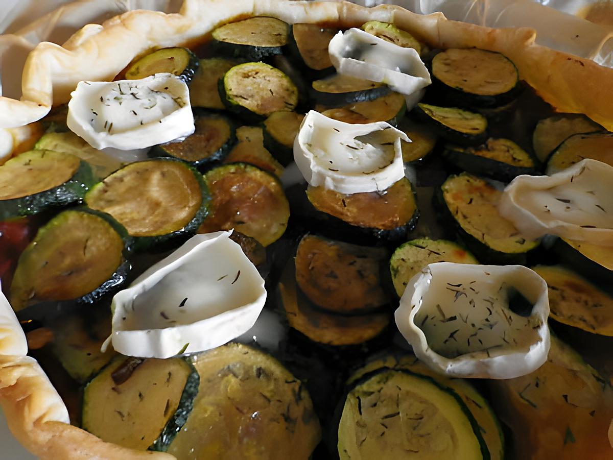 recette Tarte courgettes chèvre