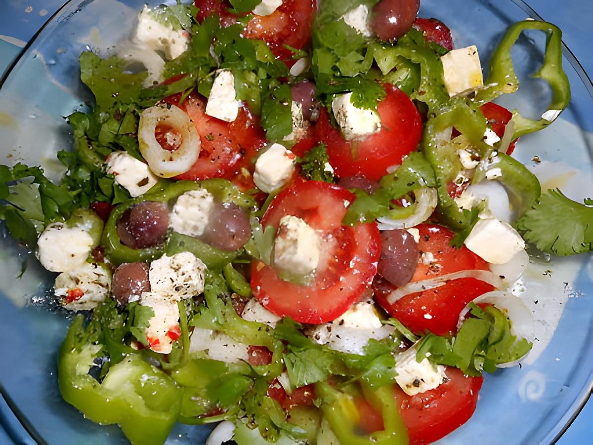 recette Salade de tomate,poivron a la féta