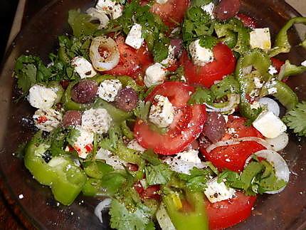 recette Salade de tomate,poivron a la féta