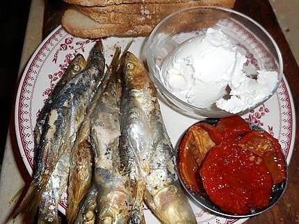 recette Tartines de sardinade au chévre