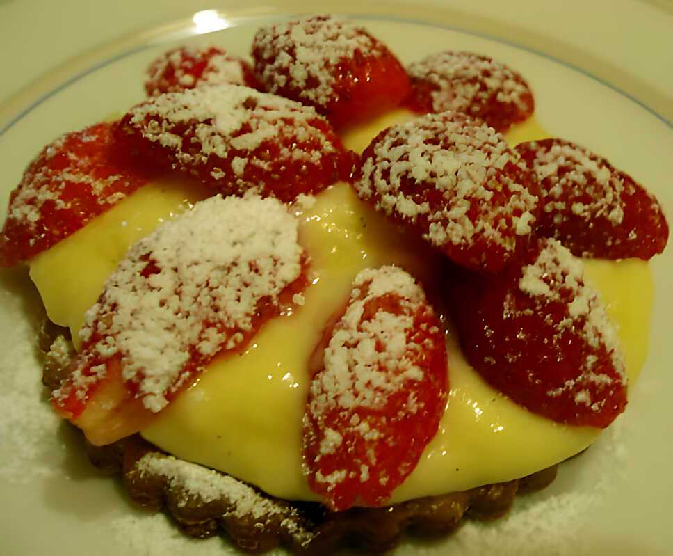recette Tarte fine aux fraises