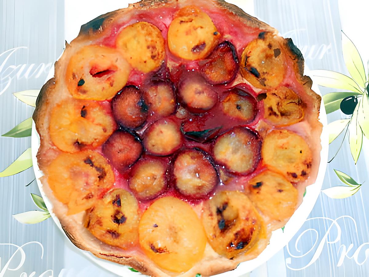 recette TARTE AUX PRUNES BICOLORE