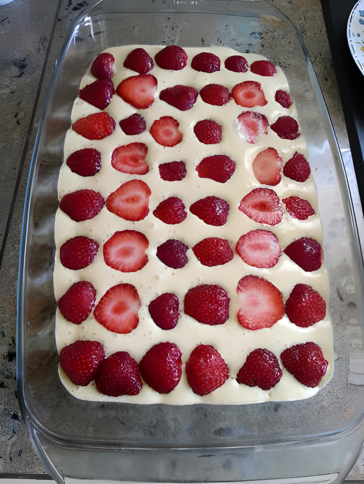 recette Tiramisu aux fraises