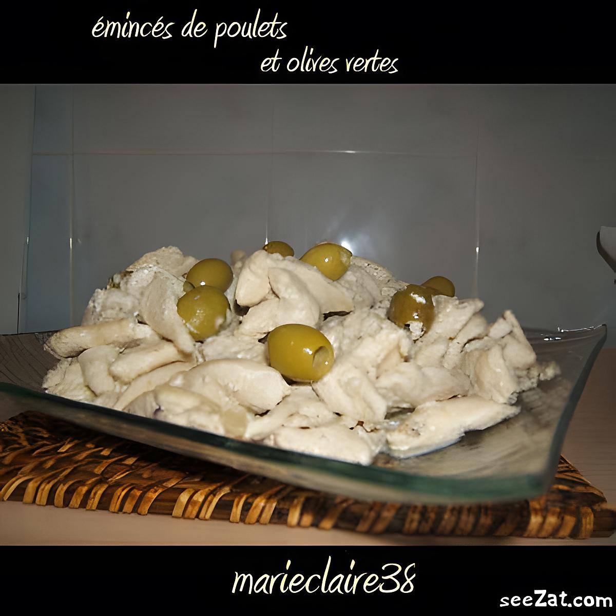 recette Emincés de poulet à la moutarde, olives