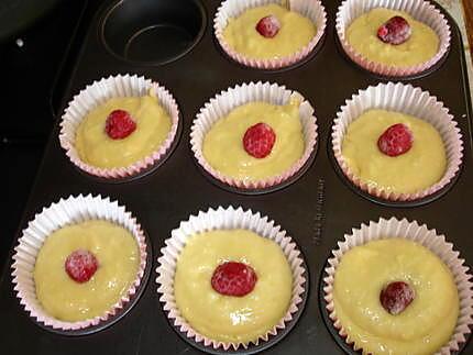 recette Muffins aux framboises et à la noix de coco