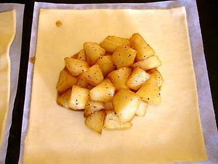 recette Carré feuilletée aux pommes et cannelle