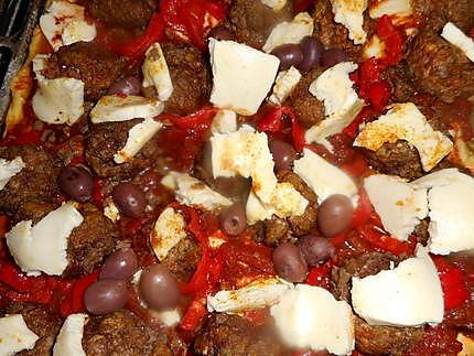 recette Pizza aux boulettes de viande