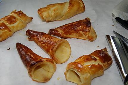 recette Tubes, cornets, mini chaussons et petits nids de pommes