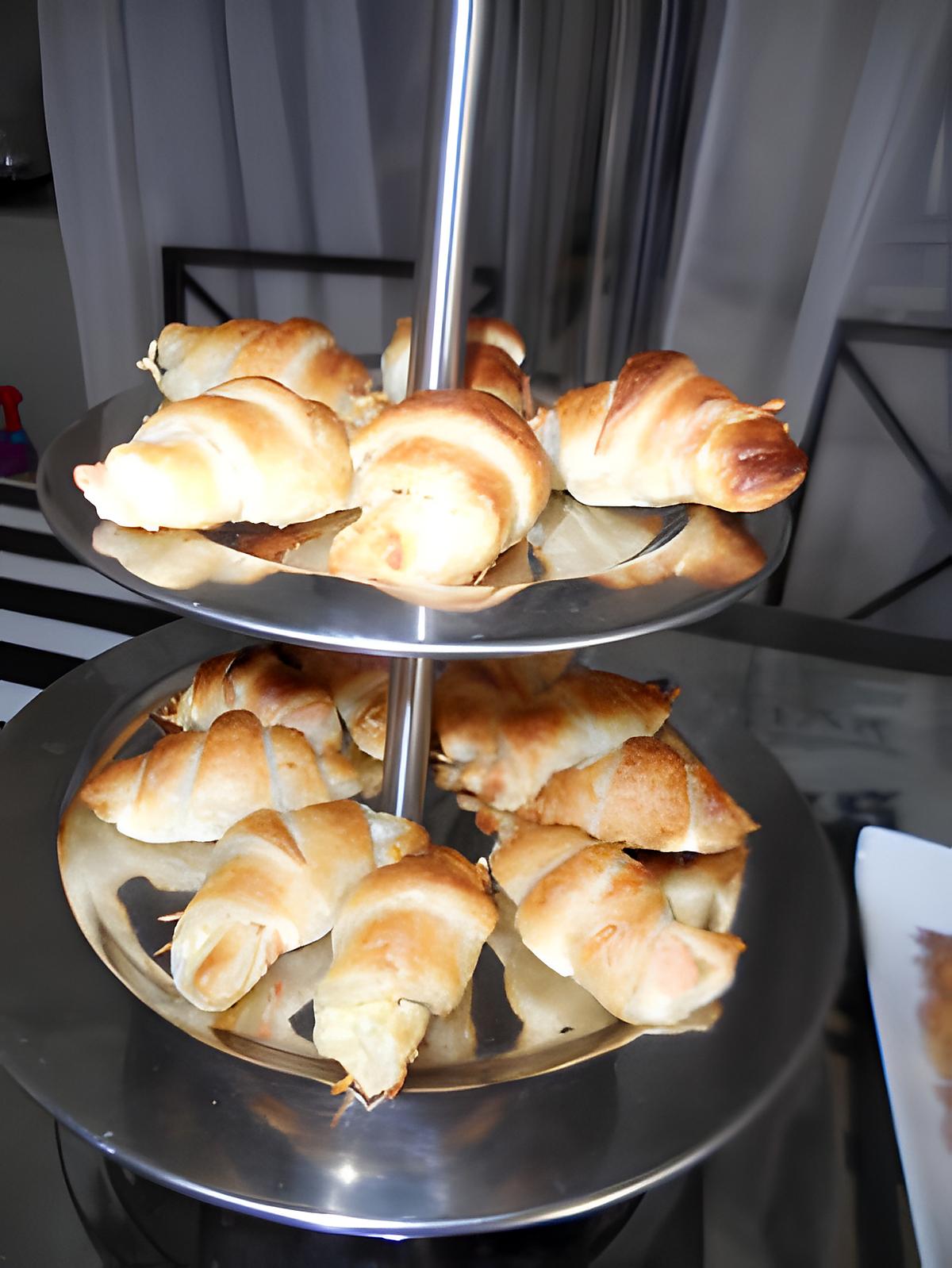 recette Croissants feuilleté saumon fromage