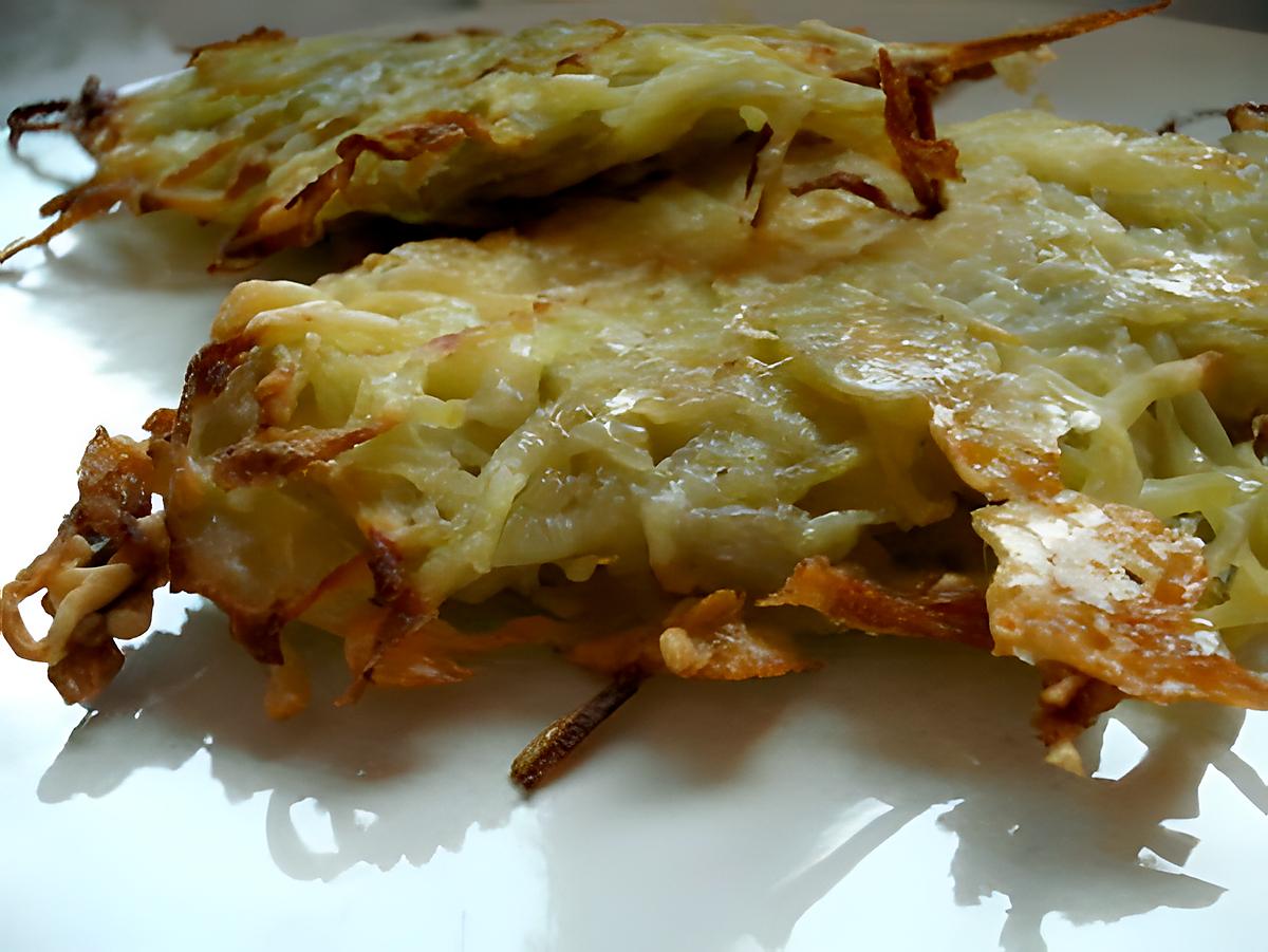 recette Galettes de pommes de terre au four au comté ou à la cancoillotte