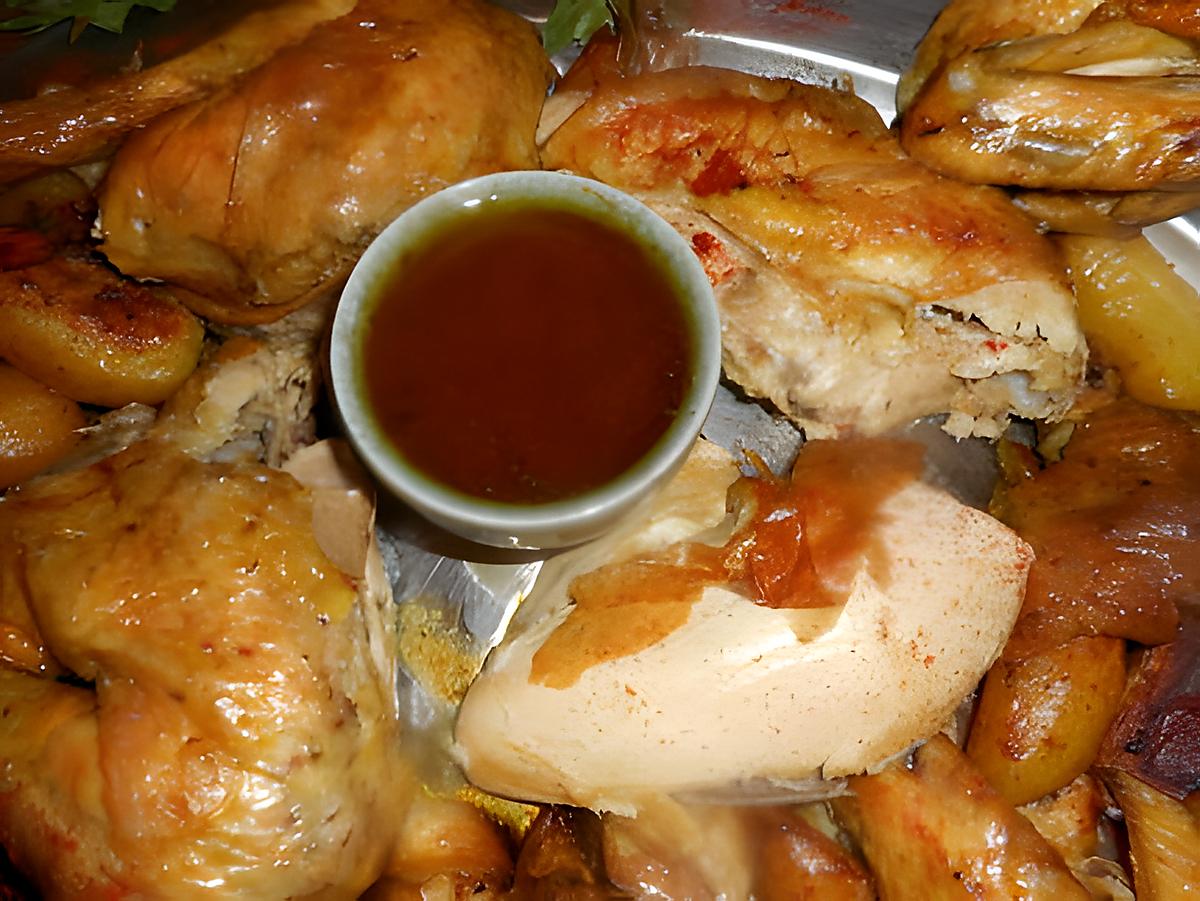 recette Poulet roti aux gousses d ail confites