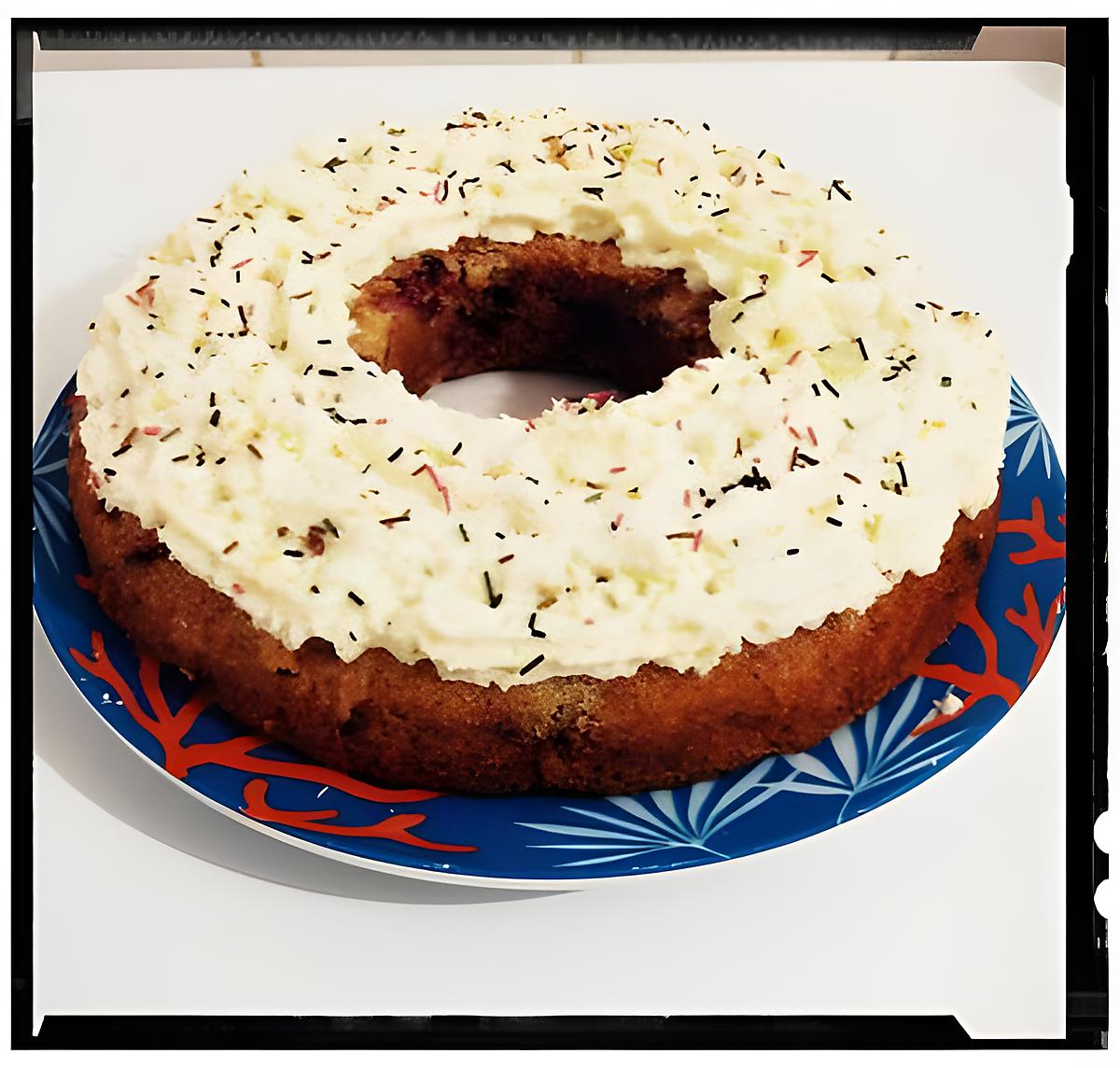 recette couronne quetsches-coco et chantilly maison