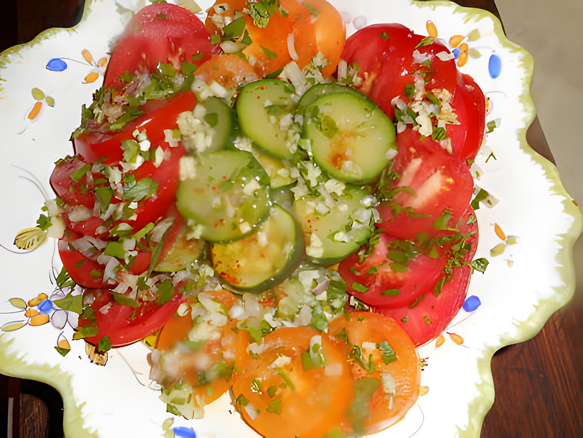 recette Salade de tomates et courgette