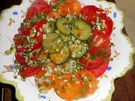 recette Salade de tomates et courgette