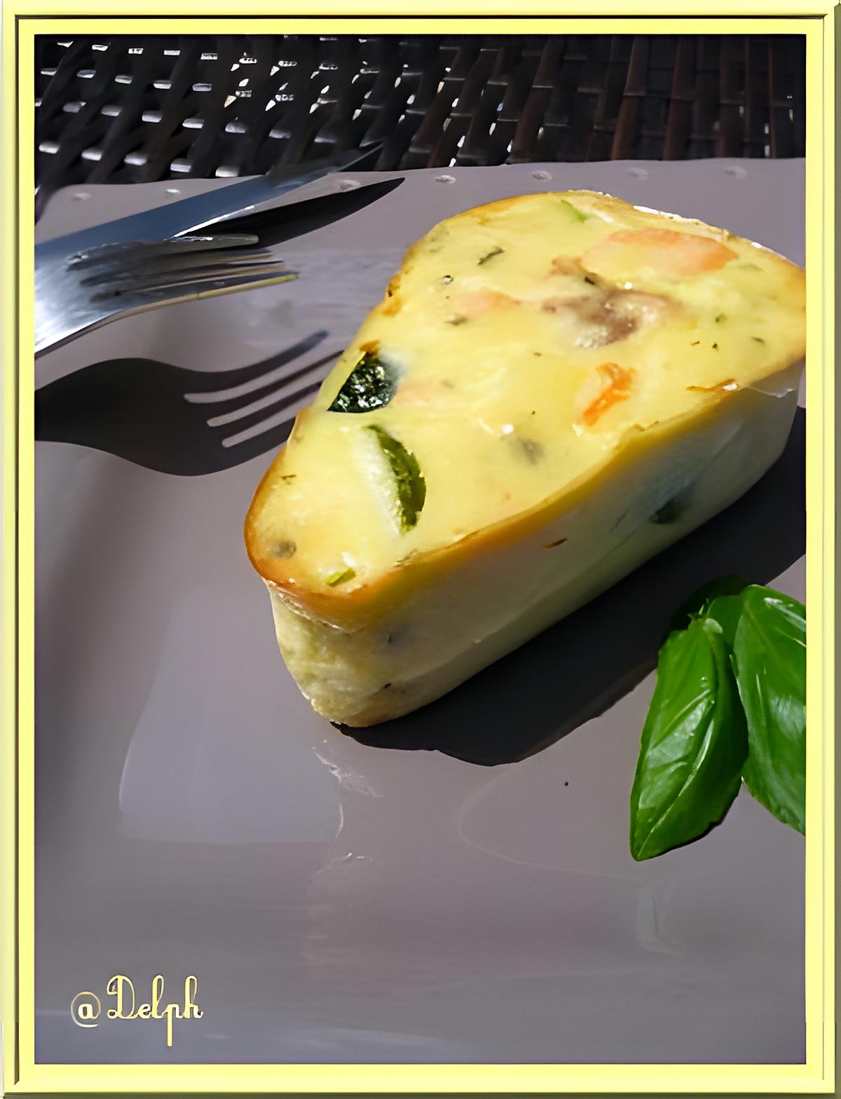 recette Clafoutis de saumon fumé aux courgettes.