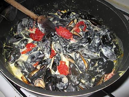 recette moules poivron chorizo curry