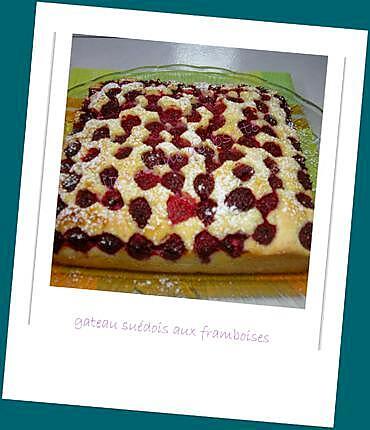 recette gateau suédois aux framboises