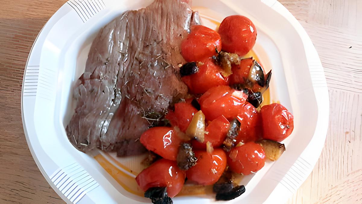 recette beef autruche et tomate au four
