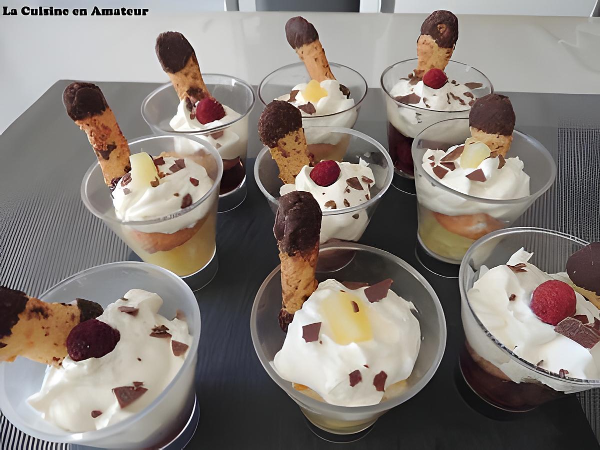 recette Verrines ananas et mascarpone Verrines framboises et mascarpone