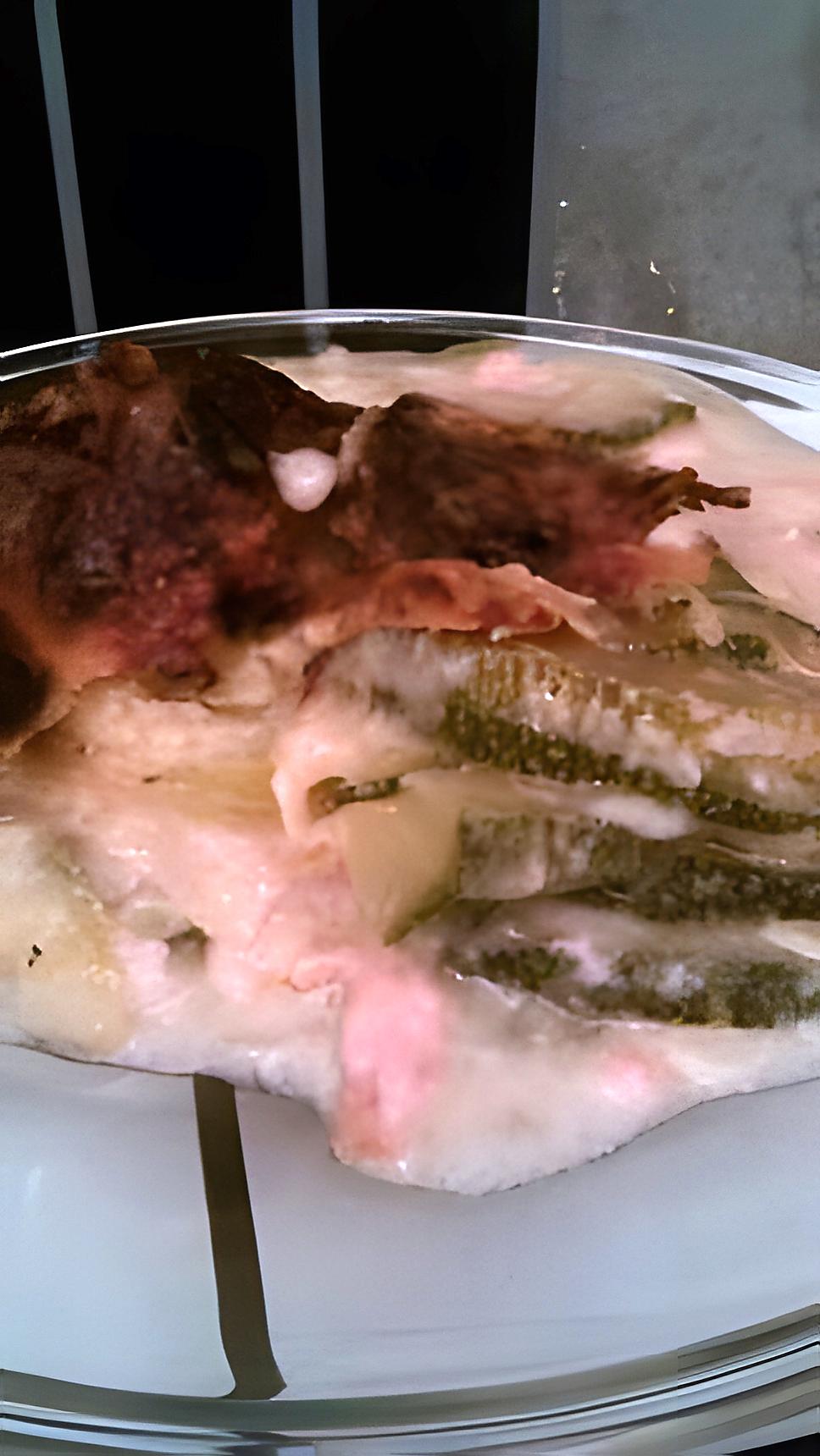 recette Gratin de courgettes au saumon