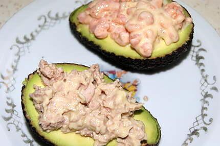 recette Avocat crevette/thon