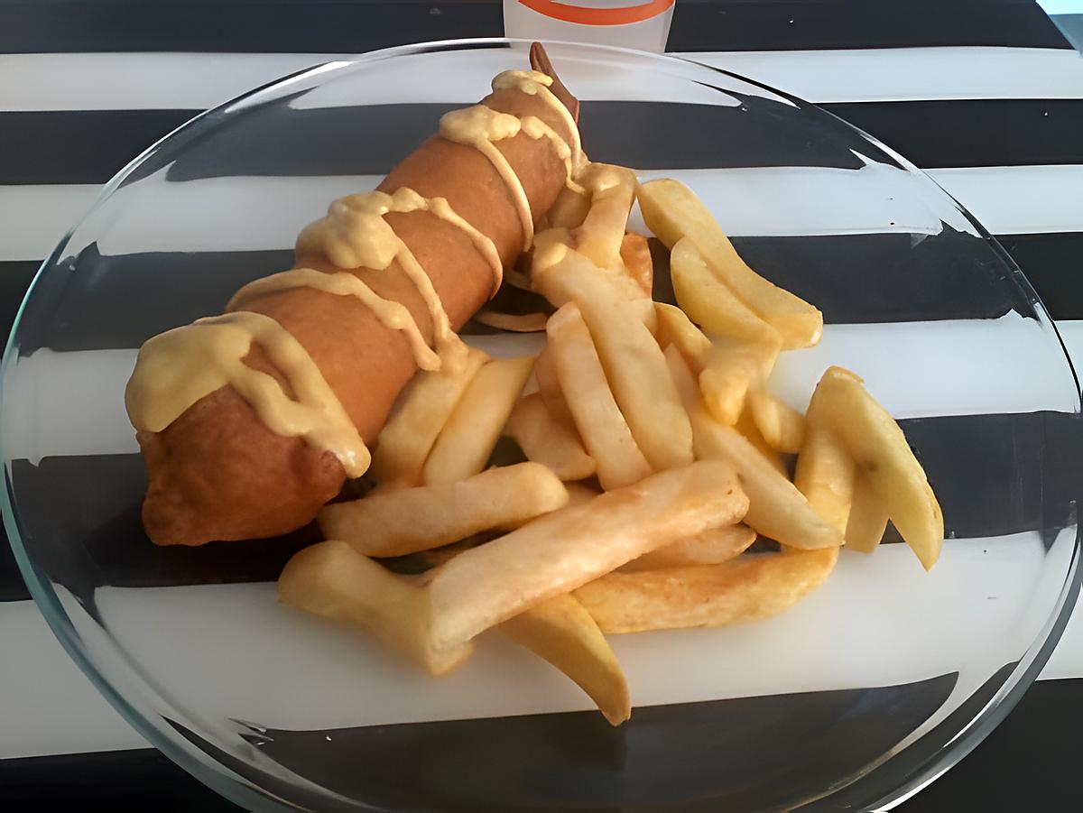 recette Corn dog Americain