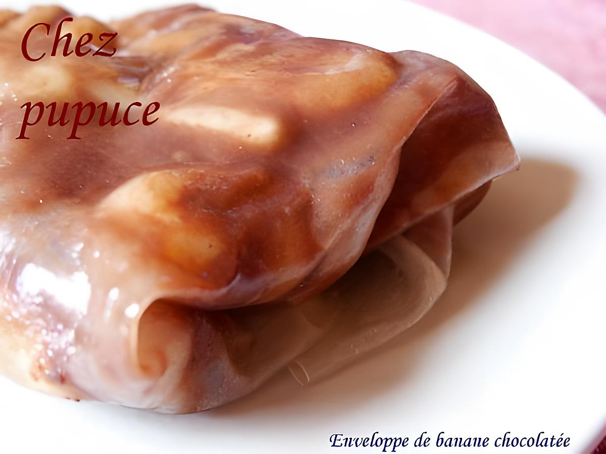 recette Enveloppe de banane chocolarée