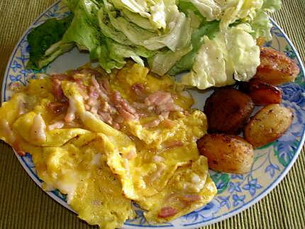 recette Omelette aux lardons