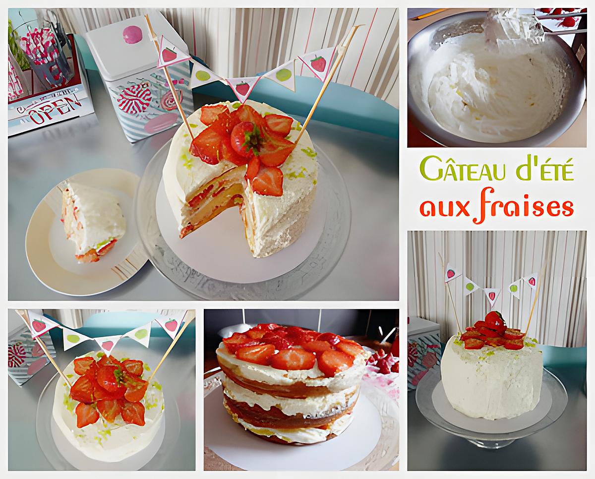 recette Gâteau d'été aux fraises