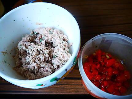 recette Tartare de poivron et thon mayonnaise