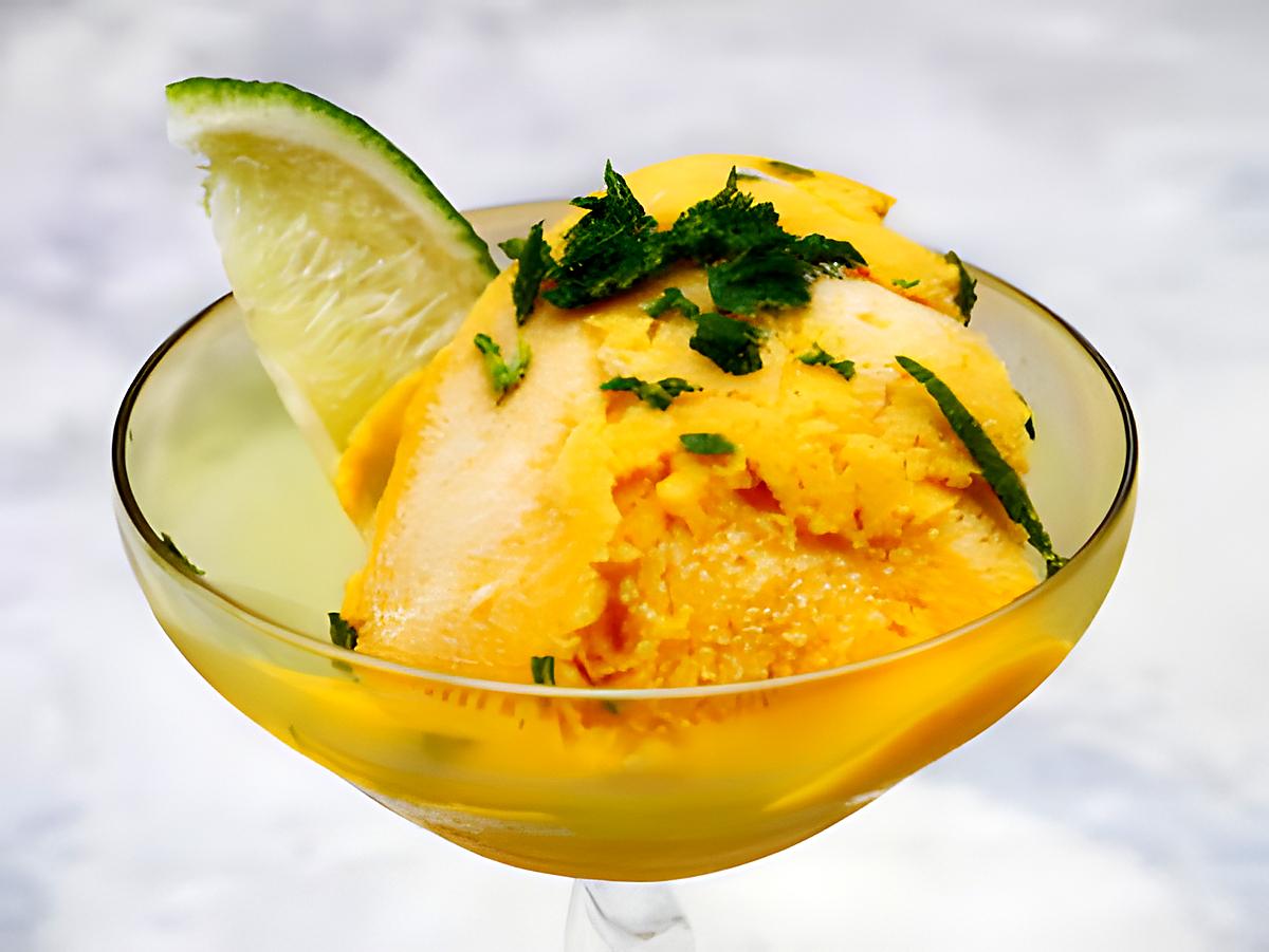 recette Glace Mangue et poivron