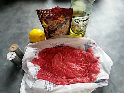 recette Carpaccio de boeuf