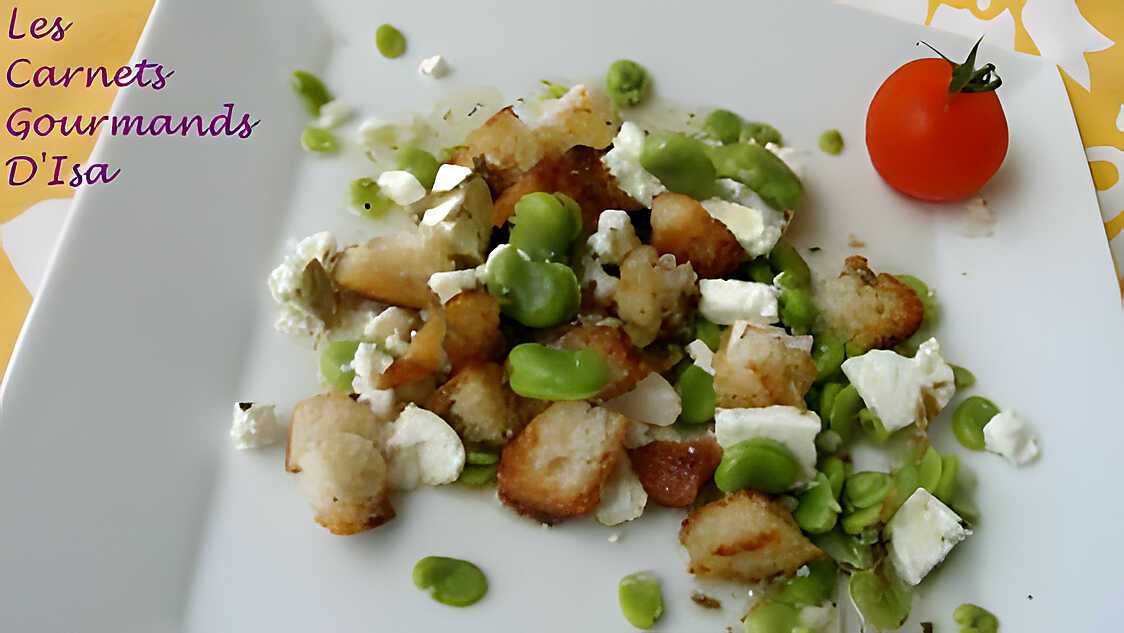 PETITE SALADE FRAICHEUR FEVES ET FETA AU CUMIN