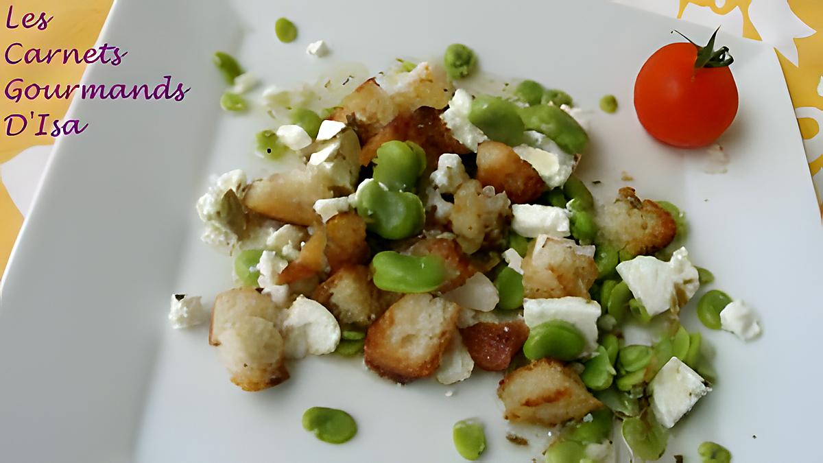 recette PETITE SALADE FRAICHEUR FEVES ET FETA AU CUMIN