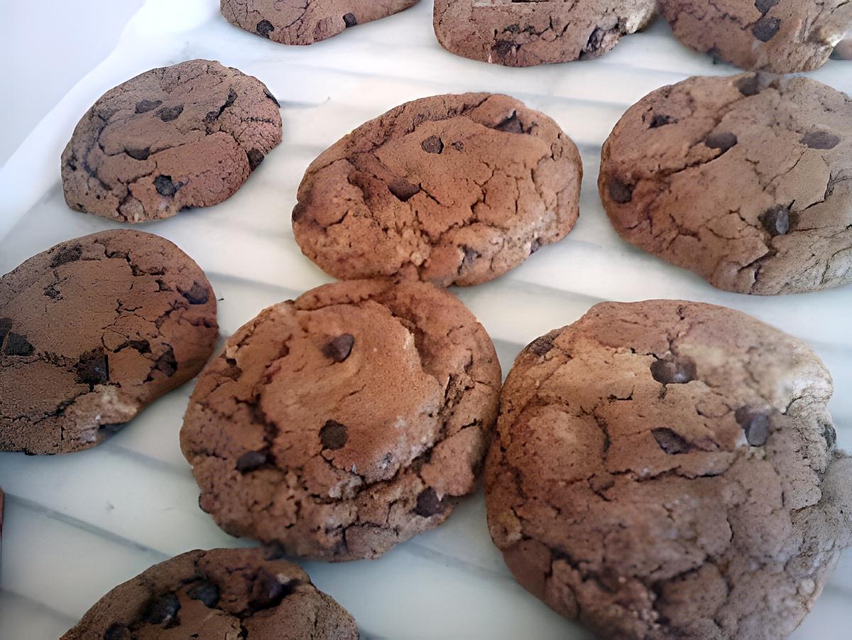 recette cookies au nutela et pepites de chocolat