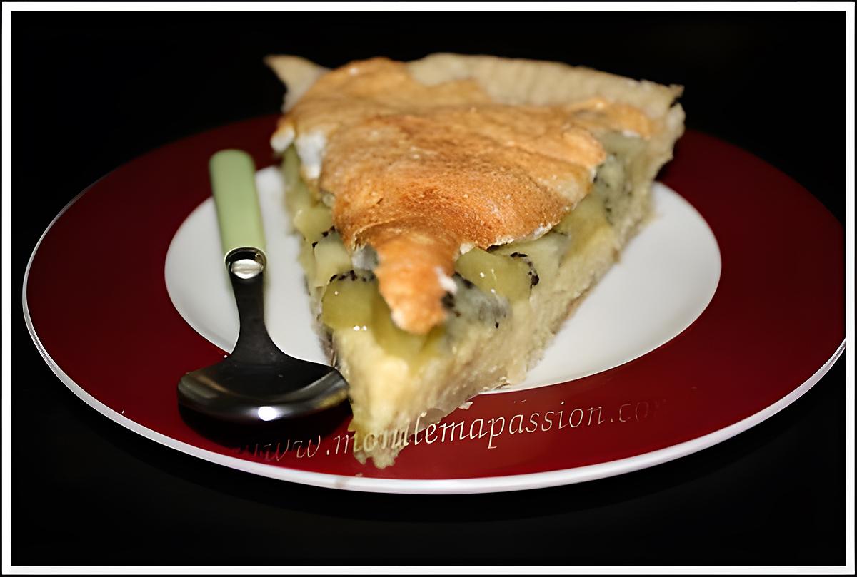 recette Tarte noix de coco kiwi meringuée