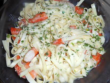 recette Tagliatelles au surimi