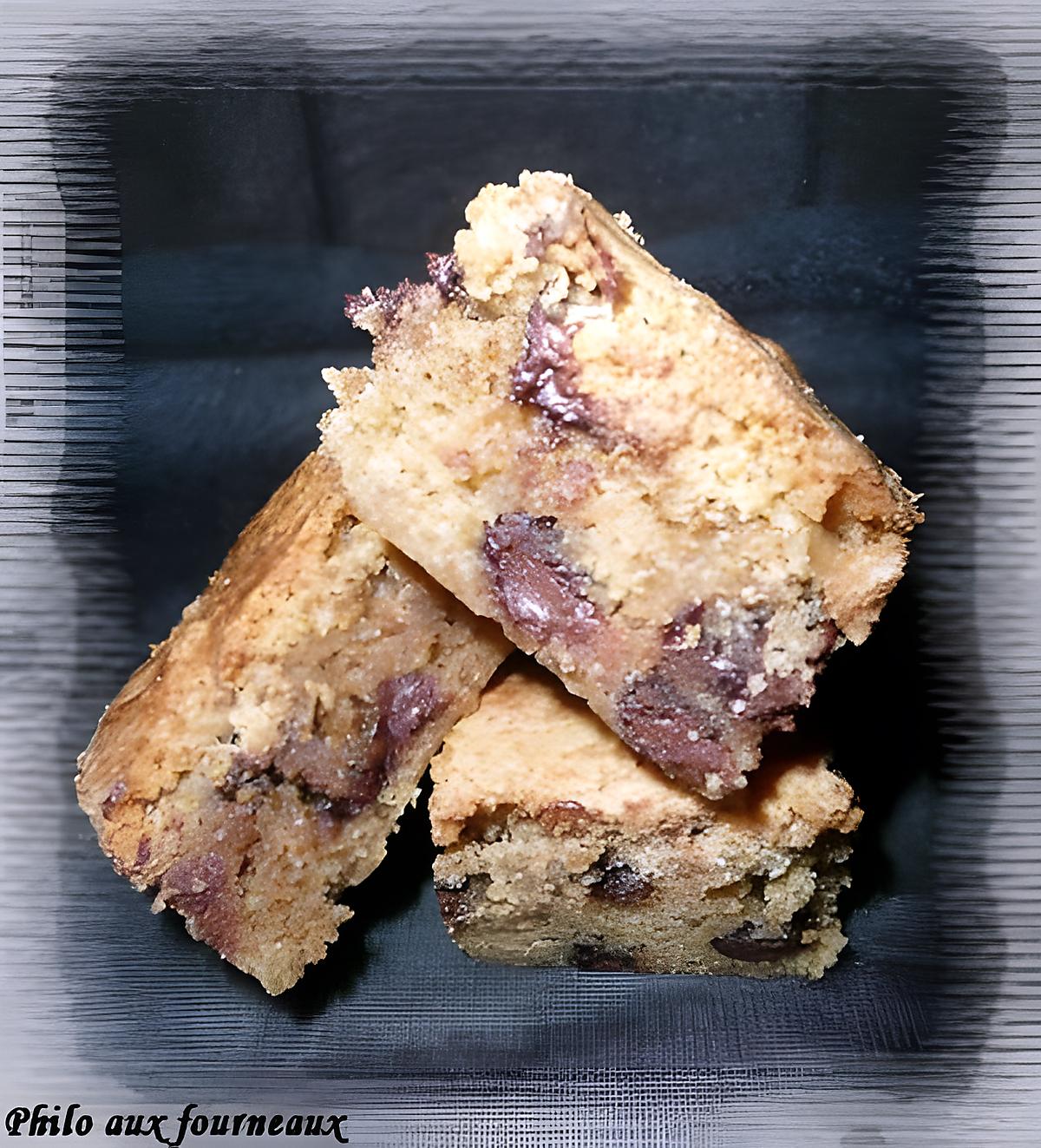 recette Blondie au café & au chocolat