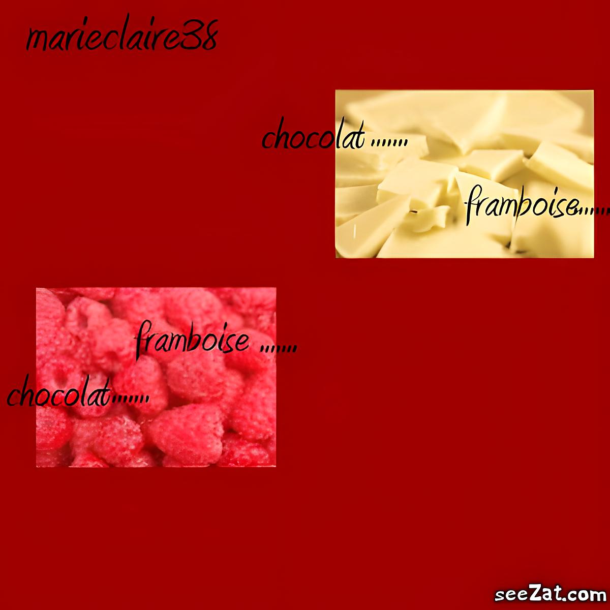 recette marbré chocolat blanc-framboise