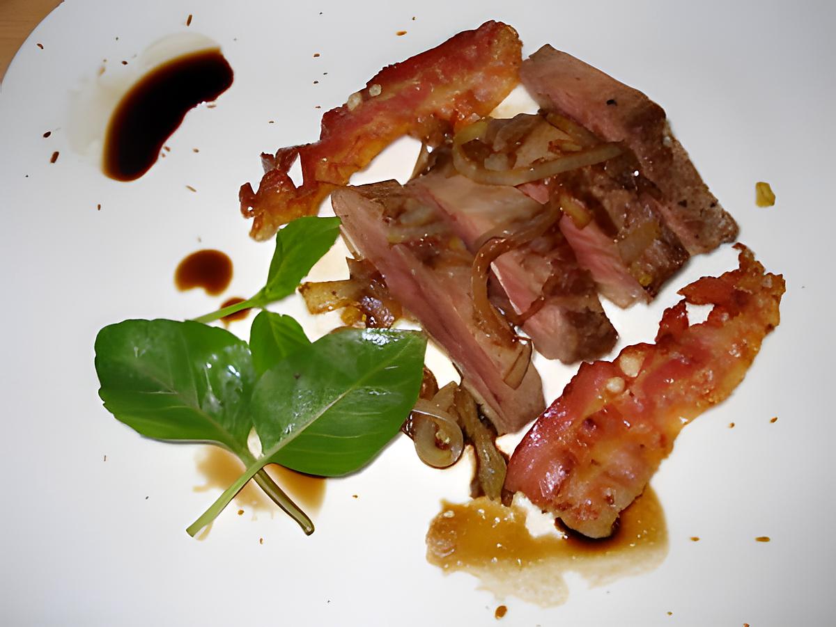 recette Magret de canard au bacon